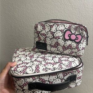 Hello Kitty Pink and White Travel Bag Duo